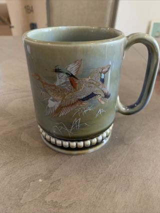 Vintage Wade Irish Porcelain Coffee Tea Mug Cup Ireland Mallard Ducks Tankard