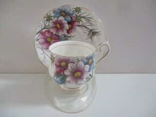 Vintage Royal Albert Flower Of The Month Series Cosmos 10 China Cup And Saucer