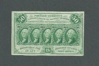 1862 United States 50c Fifty Cents Fractional Postage Currency Note Crisp S196
