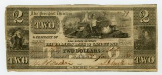 1838 $2 The Farmers Bank Of Sandstone - Barry,  Michigan Note