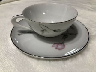Tea Cup And Saucer,  Style House,  Fine China,  Dawn Rose,  Made In Japan