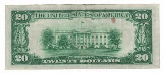 1934 B $20 DOLLARS GREEN SEAL FEDERAL RESERVE NOTES 2