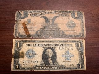 Us Paper Money Large Size Notes Pair