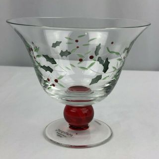 Pfaltzgraff Winterberry Hand Painted Dessert Footed Glass 5442239