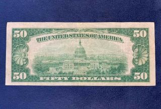1929 $50 Federal Reserve Bank of York National Currency Note - US 2