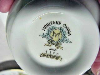 2 Vintage Noritake Japan China Canterbury Pattern Cups & Saucers 3