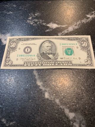 1990 (i) $50 Fifty Dollar Bill Federal Reserve Note Minneapolis Minnesota