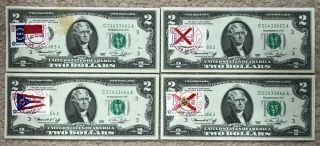 (11) Consecutive 1976 $2 Federal Reserve Notes FRN w/ First Day of Issue Stamps 3