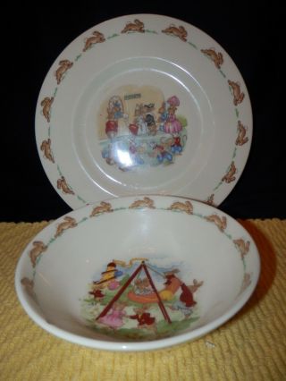 Royal Doulton Bunnykins Childrens 2 Piece Set (bowl And Plate)