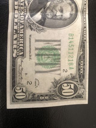 1934 Fifty Dollar Federal Reserve Note 3