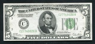 Fr.  1952 - C 1928 - B $5 Frn “gold On Demand” Philadelphia,  Pa Gem Uncirculated