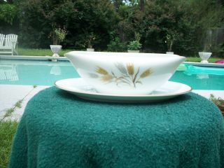 Vintage Noritake Wheaton Gravy Boat With Attached Underplate Wheat Pattern