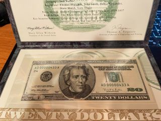 1996 ($20) Twenty Dollar (low Numbered) Uncirculated Frn Ad00000433a