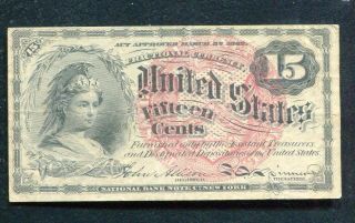 15 Fifteen Cents Fourth Issue Fractional Currency Note (b)