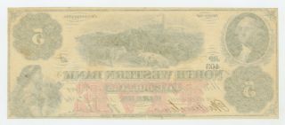 1861 $5 The North Western Bank - Warren,  PENNSYLVANIA Note CIVIL WAR Era AU 2