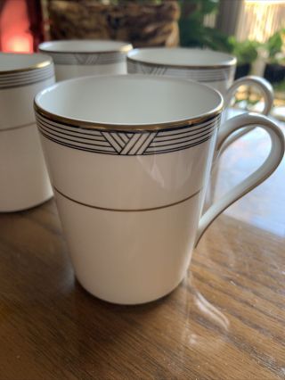 Christopher Stuart Bone China Art Deco - Set Of 4 Coffee Tea Cups