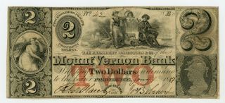 1857 $2 The Mount Vernon Bank - Providence,  Rhode Island Note