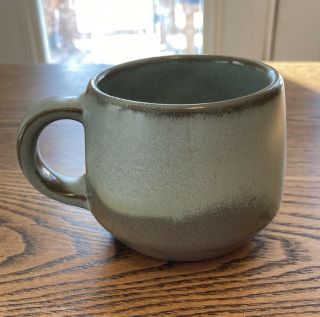 Vintage Frankoma Pottery Coffee Tea Cup Mug Woodland Moss 6c