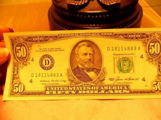 1985 Fifty Dollar Federal Reserve Note US Currency Cleveland Serial D18114883A 2