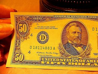 1985 Fifty Dollar Federal Reserve Note US Currency Cleveland Serial D18114883A 3