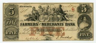 1854 $5 The Farmers 