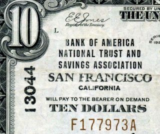 Hgr Saturday 1929 $10 San Francisco California ( (x - Long Title))  Awesome Grade