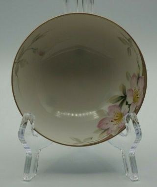 Vtg Hand Painted Nippon 3 Footed Bowl With Gold Moriage And Pink Roses