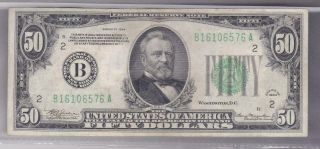 1934 $50 Federal Reserve Note - York - Fr.  2102