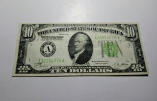 1928 $10 USA DOLLARS GOLD ON DEMAND LIGHT GREEN SEAL UNITED STATES BANKNOTE 2