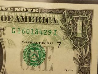 1963 - B $1 Federal Reserve Note “partial Back To Face Offset Printing Error” Xf,