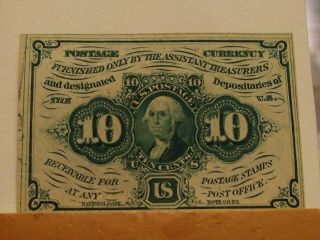 1862 10c U S Postage Currency Fractional,  Choice/cu