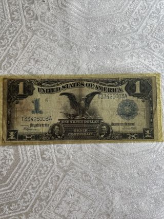 1899 $1 One Dollar “black Eagle” Note Silver Certificate Currency