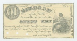 1862 10c W.  C.  Gilman - North Troy,  VERMONT Merchant Scrip CU 2