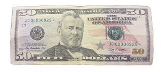 Us Paper Money Small Size Notes Low Serial Number