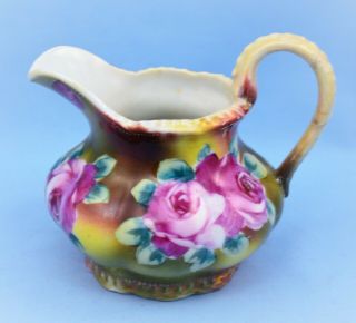 Antique Hand Painted Nippon Japan Creamer Pitcher