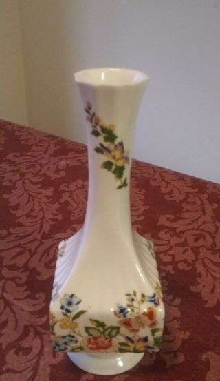 Vintage Aynsley English Fine Bone China Vase - Cottage Garden - Butterflies W/box