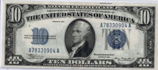 $$mule Note$$ Fr 1701m.  $10 1934 Silver Certificate.  Au Level Note