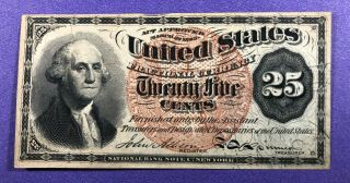 1869 - 1875 25 - Cent George Washington U.  S.  Fractional Currency Note 4th Issue