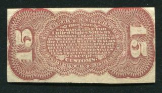 Fr.  1272sp 15 Cents Third Issue Specimen Red Back Fractional Currency Note Au