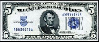 HGR SUNDAY 1934 $5 Silver Certificate ( (Gorgeous))  Appears GEM UNCIRCULATED 2
