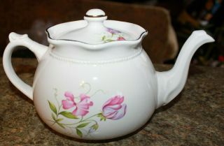 Arthur Wood And Son Floral Teapot England 6455 Flowers
