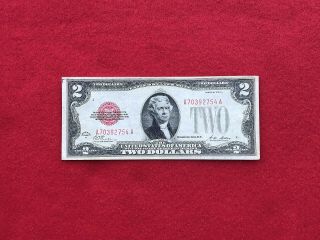 Fr - 1502 1928 A Series $2 Red Seal Us Legal Tender Note Very Fine " Solid Note "
