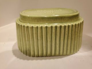 Vintage MDM Red Wing Pottery - Speckled Green Planter Number 1545 Oval Shaped 3
