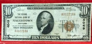 1929 $10 2nd Nat 