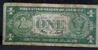 WWII Short Snorter 1935A $1 Yellow Seal North Africa Silver Certificate (205A) 2