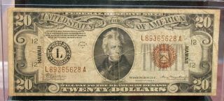 1934 A $20 Hawaii Emergency Note Note