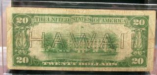 1934 A $20 Hawaii Emergency Note note 2