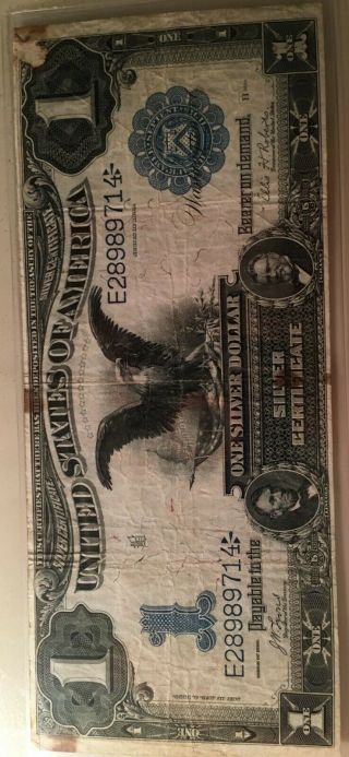 1899 One Dollar $1 Black Eagle Silver Certificate - Circ