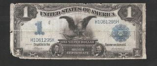 7 Digit Serial Napier/ Mcclung Black Eagle $1 1899 Silver Certificate,
