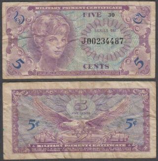 Replacement Note Mpc Series 641,  5 Cents,  Nd (1965),  Vf,  P - M57